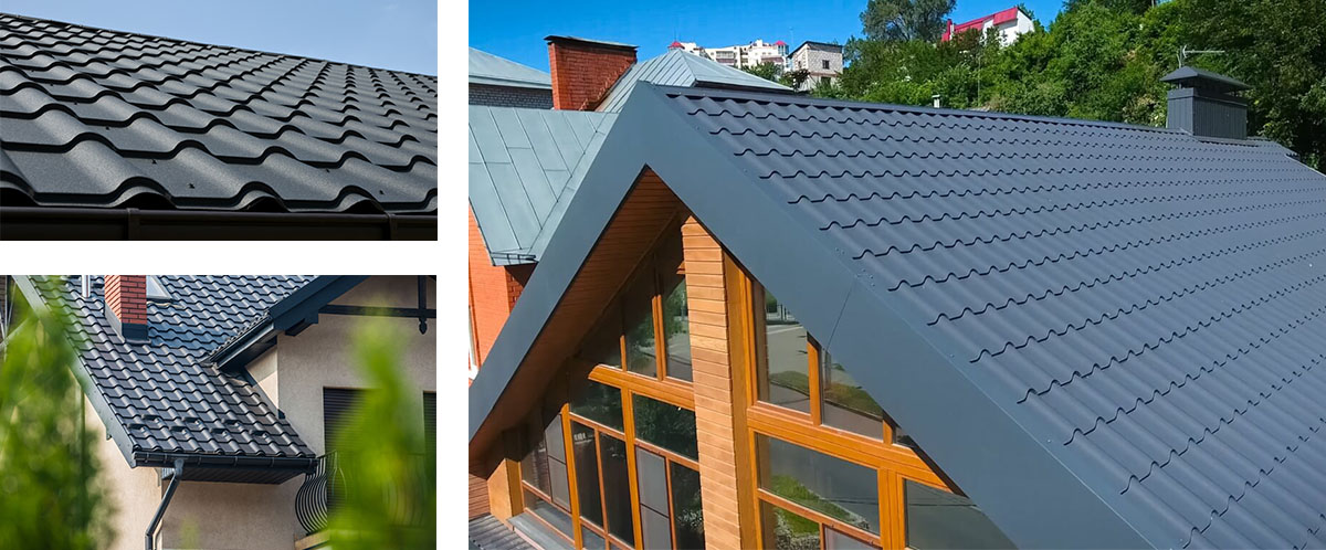 Metal roofing tile roof tiles