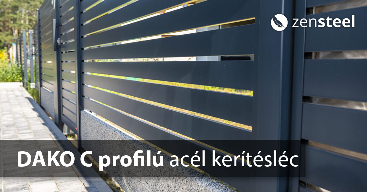 DAKO C profile steel fence rails