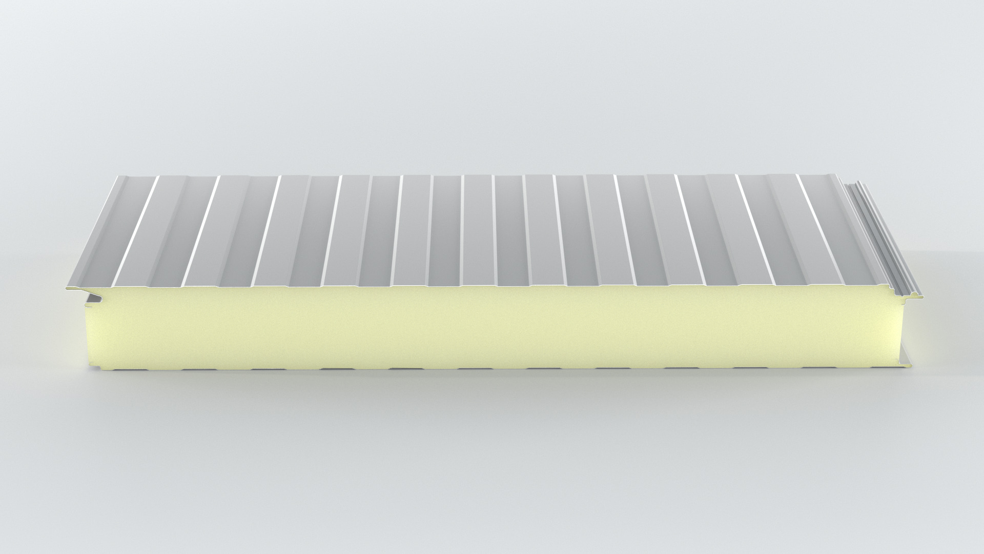 wall sandwich panel with hidden rogzite